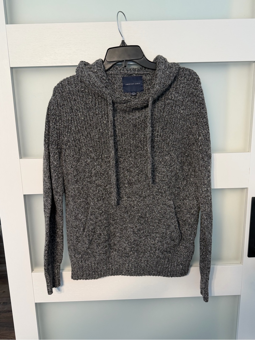 American Eagle Outfitters Men’s Dark Charcoal Gray Crewneck Sweater Hoodie